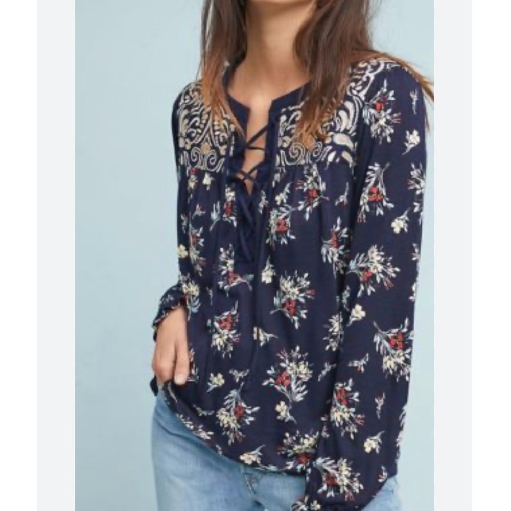 Anthropologie Sydney Floral Top by One September Large